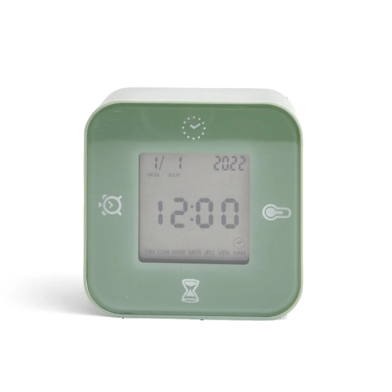Réveil digital carré rétroéclairé