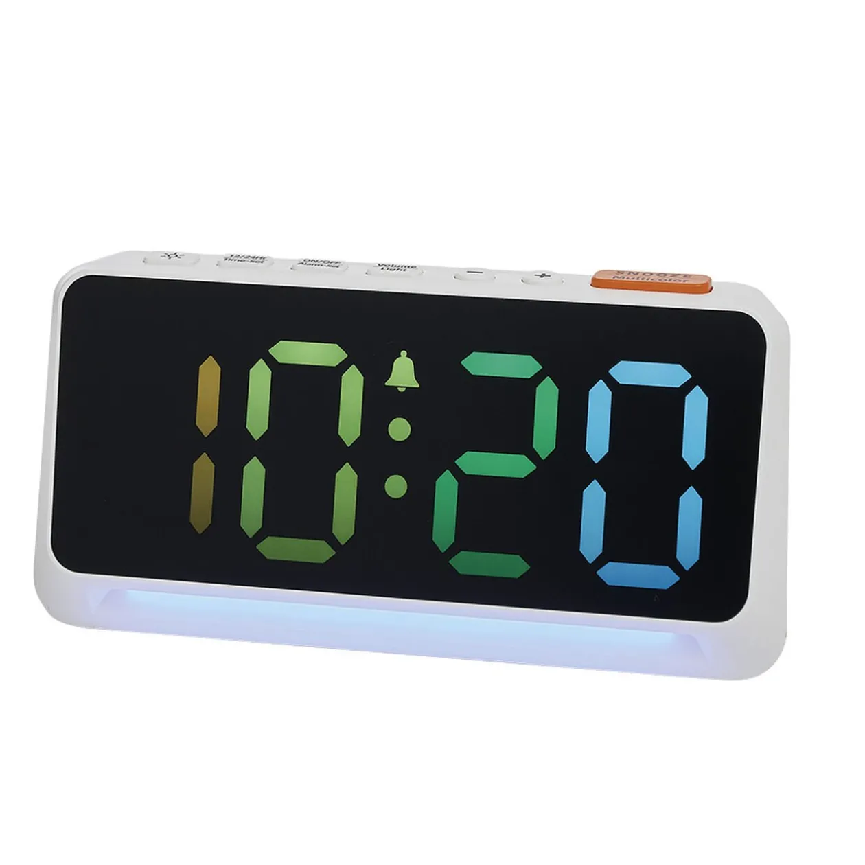 Réveil digital réglable blanc