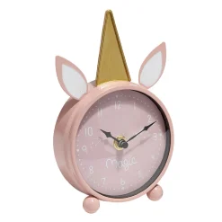 Réveil enfant en fer design Licorne rose