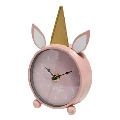 Réveil enfant en fer design Licorne rose