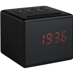 Réveil forme cube led basique noir Homday