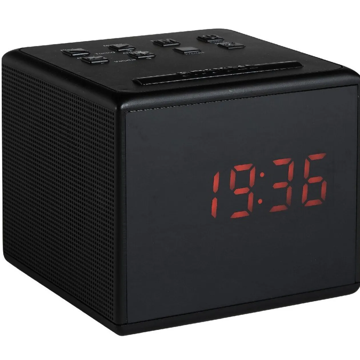 Réveil forme cube led basique noir Homday