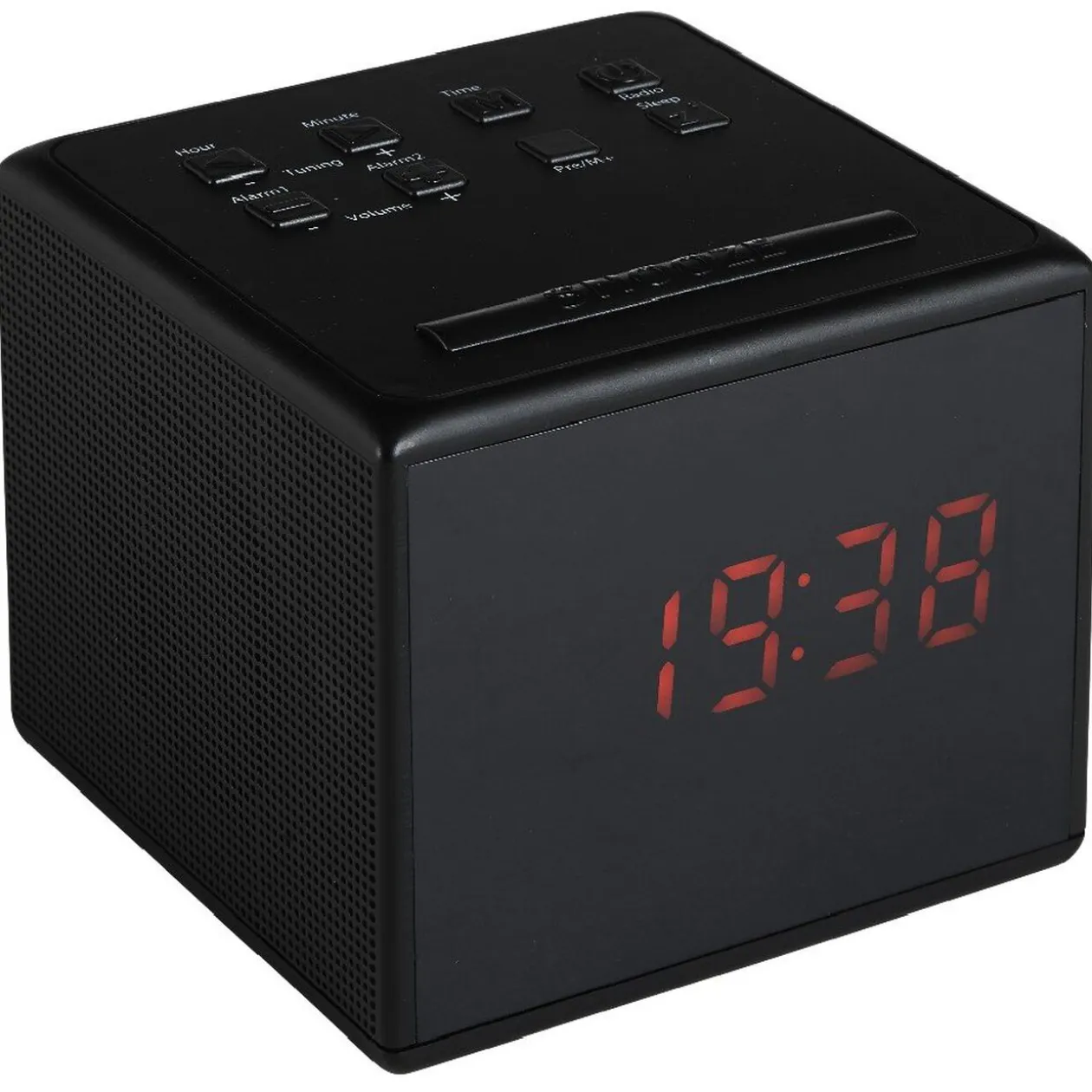 Réveil forme cube led basique noir Homday