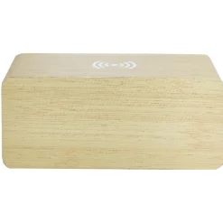 Réveil rectangulaire bois naturel