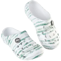 Sabot Hipps enfant blanc imprimé vert gris 32/33