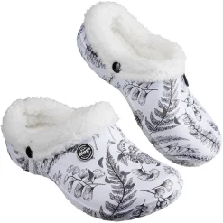 Sabot Hipps fourré imprimé nature blanc et noir 36/37