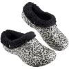 Sabot Hipps fourré imprimé léopard noir et blanc 38/39