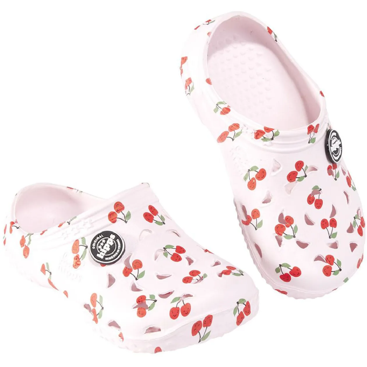 Sabots Hipps Enfant plastique rose motif cerise T24/25