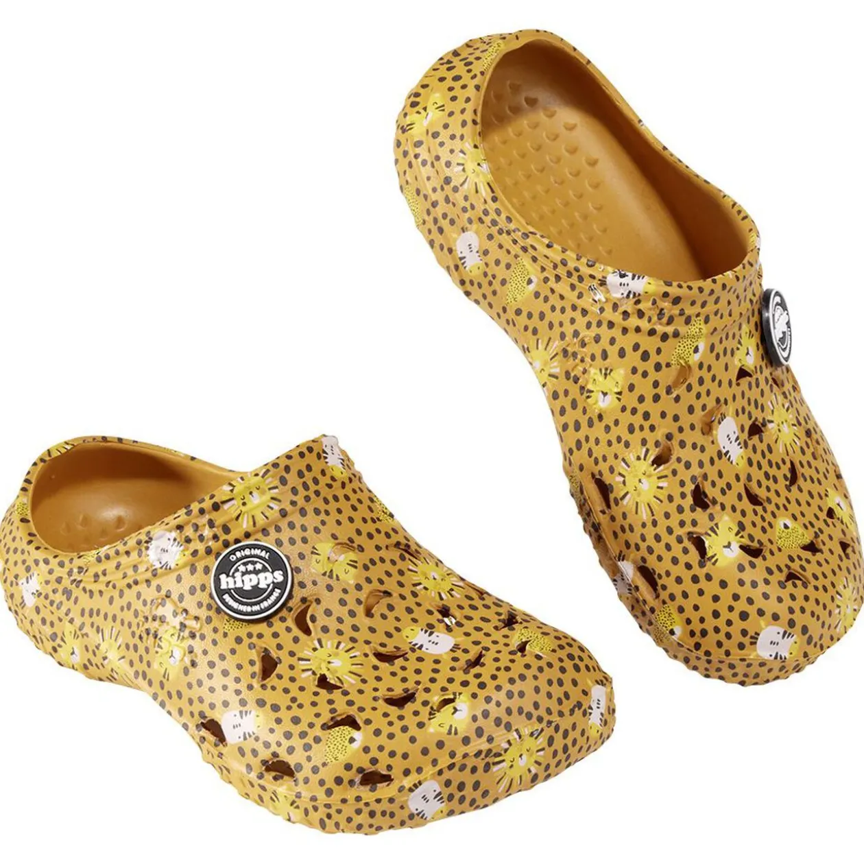 Sabots Hipps Enfant plastique marron motif lion T28/29