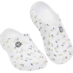 Sabots Hipps Femme plastique blanc motif tricolore T36/37