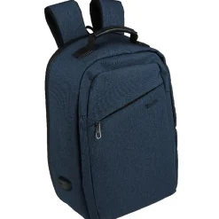 Sac à dos antivol avec port USB intégré uni bleu