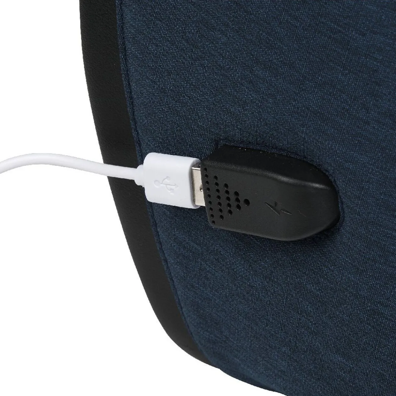 Sac à dos antivol avec port USB intégré uni bleu