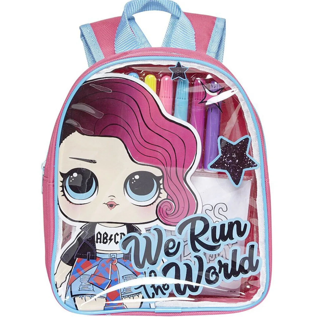Sac à dos garni LOL Surprise avec feuilles de dessin et 6 feutres