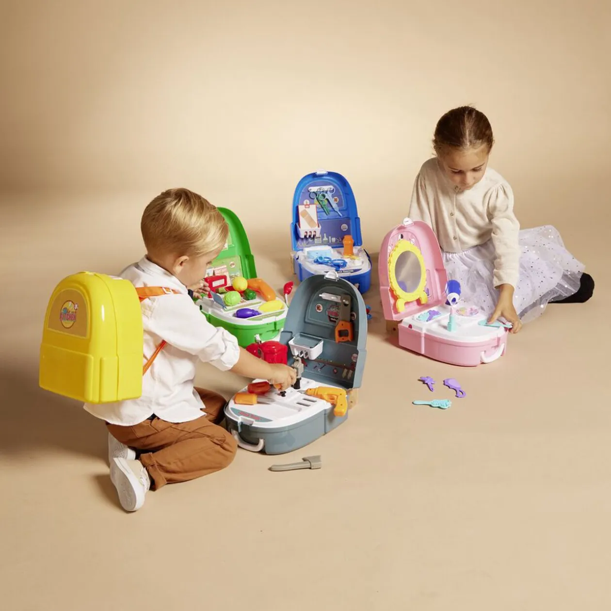 Sac à dos jouet enfant bricoleur 18 pièces