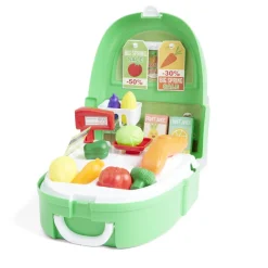 Sac à dos jouet enfant marchand supermarché 22 pièces