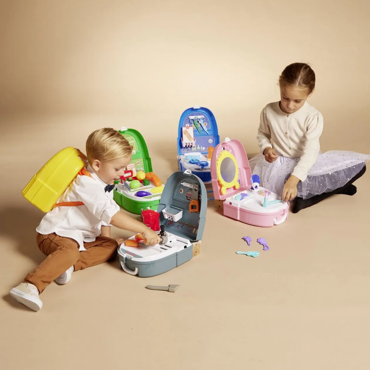 Sac à dos jouet enfant princesse 19 pièces