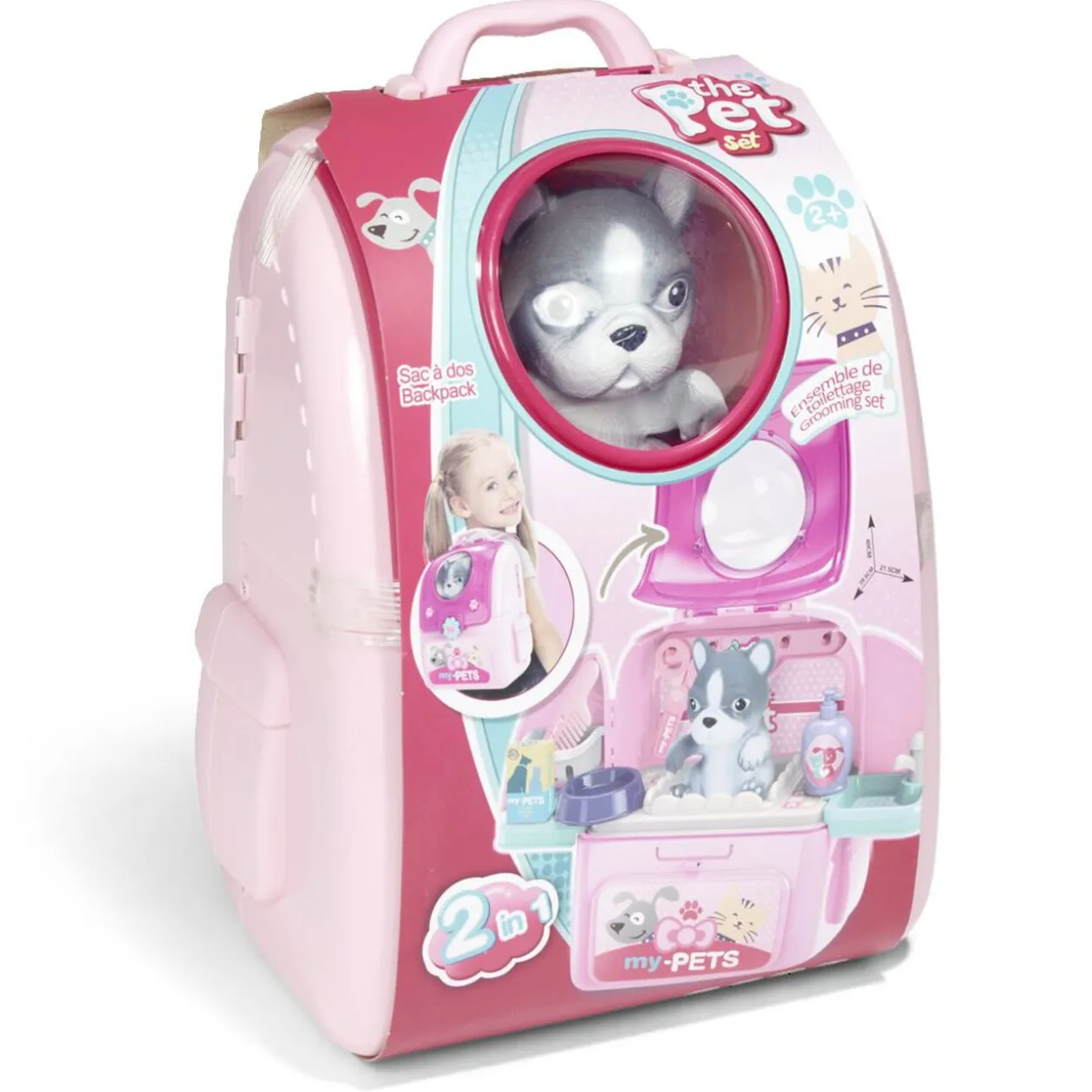 Sac à dos jouet toilettage chien ou chat 14 pièces