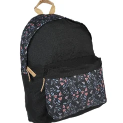Sac à dos noir design fleur