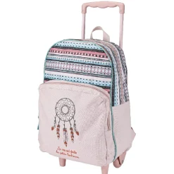 Sac à dos trolley primaire rose design attrape rêve