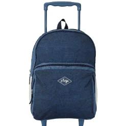 Sac à dos trolley primaire bleu effet jean vintage