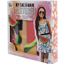 Sac à main à décorer forme pastèque