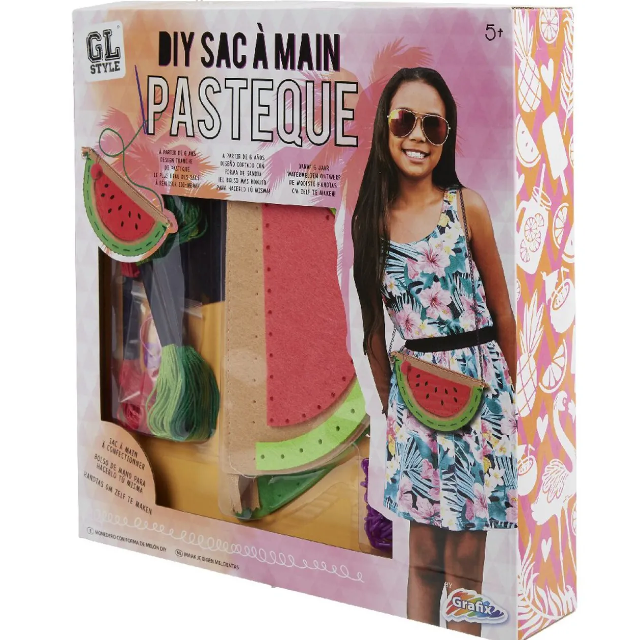 Sac à main à décorer forme pastèque