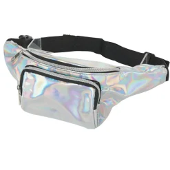 Sac banane Sunshine gris argenté brillant