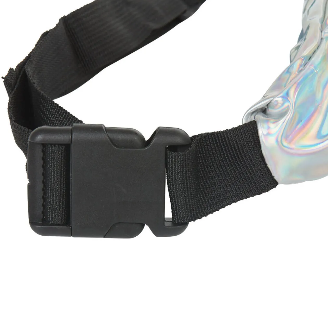 Sac banane Sunshine gris argenté brillant