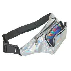 Sac banane Sunshine gris argenté brillant