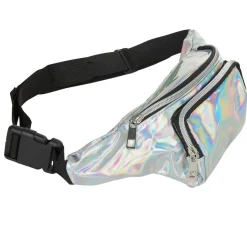 Sac banane Sunshine gris argenté brillant