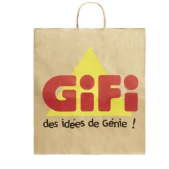 Sac cabas GIFI papier kraft 32x16xH.37cm