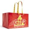 Sac cabas GIFI plastique rouge 45x20xH40cm