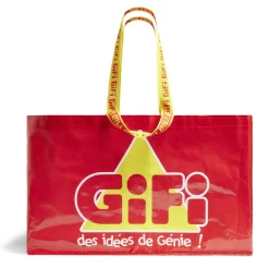 Sac cabas GIFI plastique rouge 45x20xH40cm