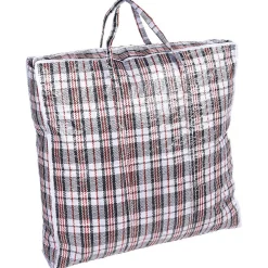 Sac de course plastique à carreaux