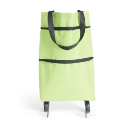 Sac de courses ajustable à roulettes 20L orange ou vert