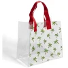 Sac de plage PVC transparent imprimé palmier 24,5xH22x14cm