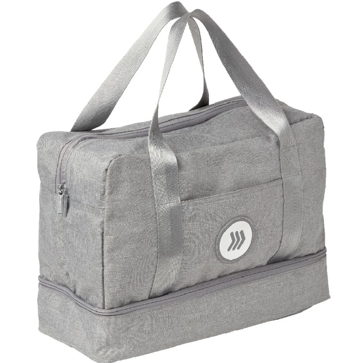 Sac de sport gris avec compartiment à chaussures