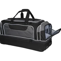 Sac de voyage à roulettes noir et gris