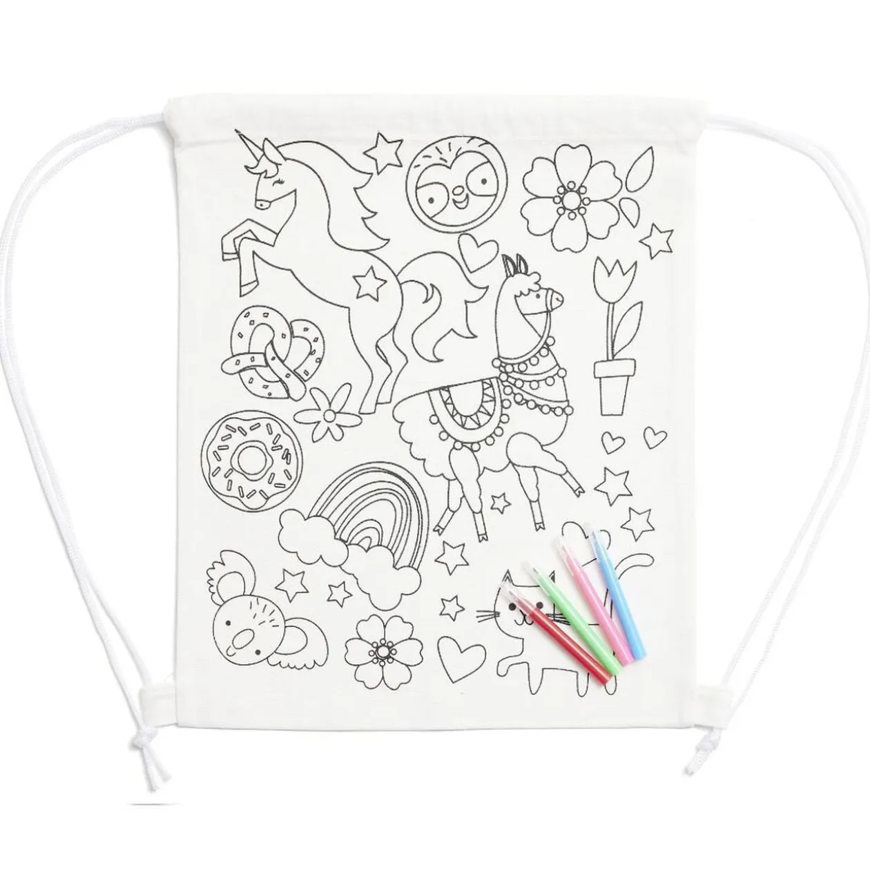 Sac en tissu à colorier