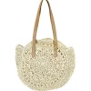 Sac rond beige et marron