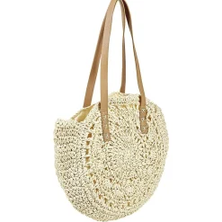 Sac rond beige et marron