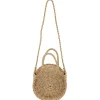 Sac rond en paille tressé Ø 26 cm