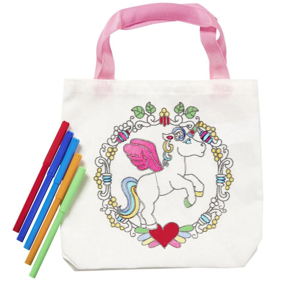 Sac totebag à colorier avec 5 feutres 2 modèles