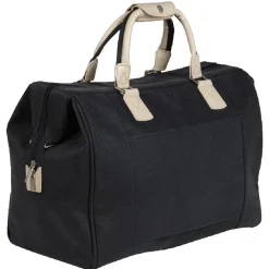 Sac week end noir et beige