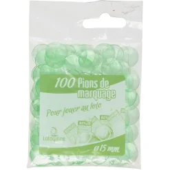 Sachet de 100 pions de loto Ø 15mm
