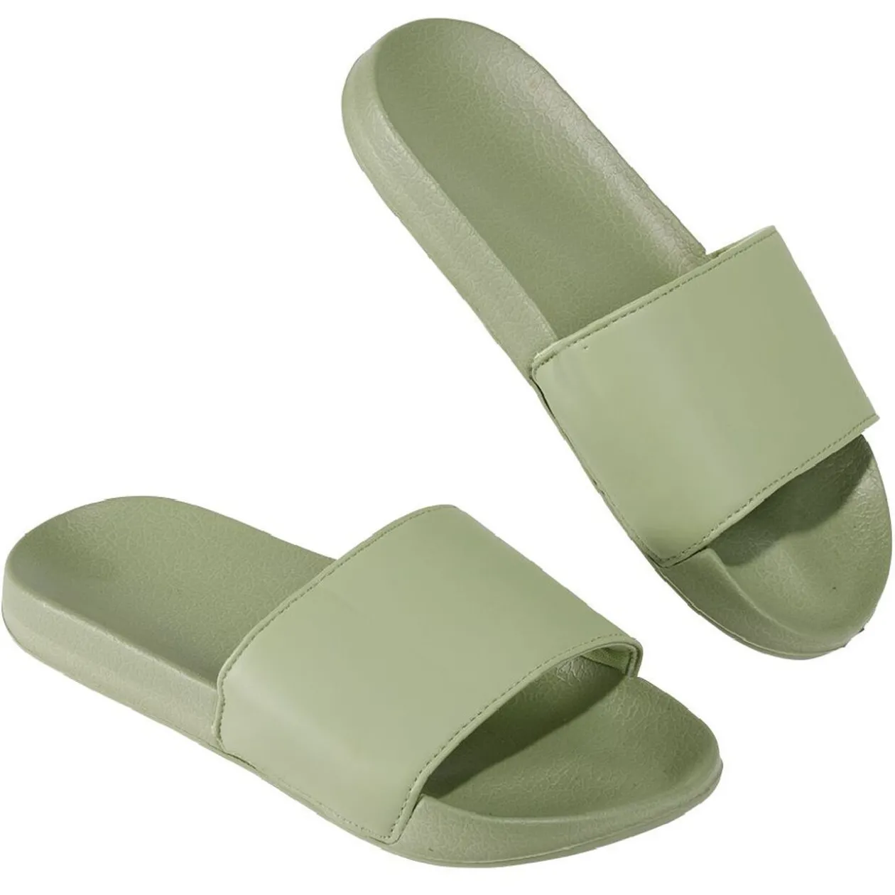 Sandales claquettes plastique vert uni T36/37