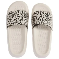 Sandales claquettes plastique beige bride imprimé léopard 38/39