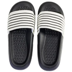 Sandales claquettes plastique noir rayé blanc 38/39