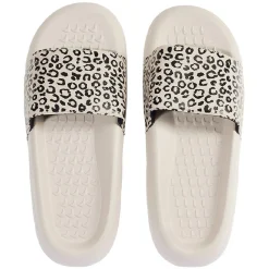 Sandales claquettes plastique beige bride imprimé léopard 40/41