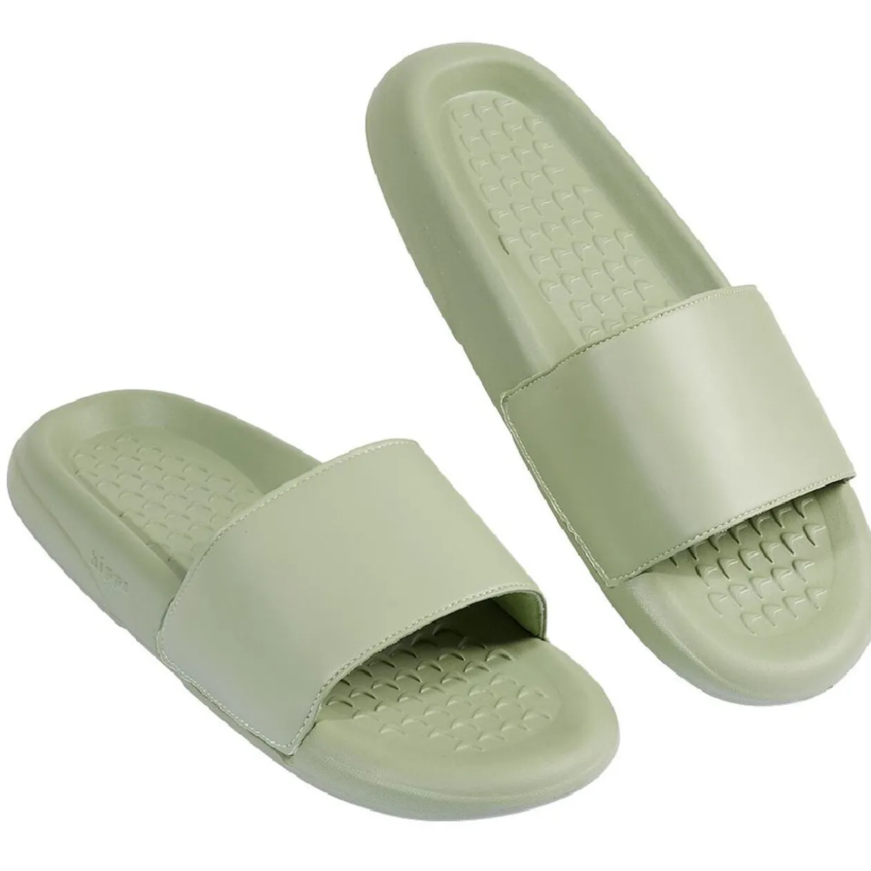 Sandales claquettes plastique vert uni T42/43